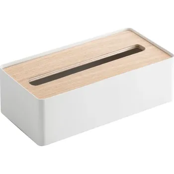 Příborník do zásuvky Bílý kovový box na ubrousky Yamazaki Rin 26 x 13 cm