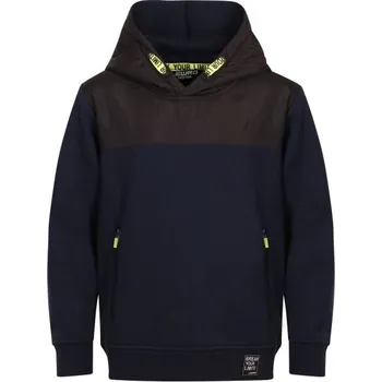 Chlapecká mikina Chlapecká mikina přes hlavu Lewro LERRO 152/158 Tmavě modrá, Černá, Světle zelená