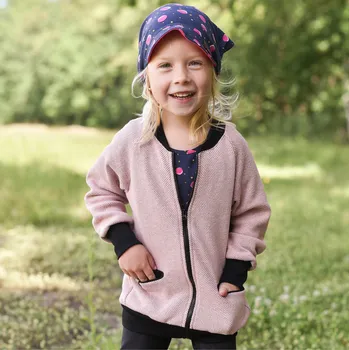 Dívčí mikina růžová mikina na zip