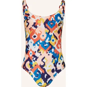 Dámské plavky Lidea Dámské Plavky Heartbeat, modrá / oranžová / režná, 42C