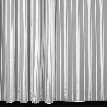 Voálová záclona LUNARA 5925/10, lesklý proužek, s olůvkem, bílá, výška 110cm ( v metráži)