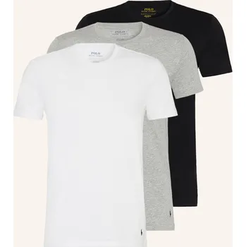 Pánské tričko Polo Ralph Lauren Pánská Sada 3 Triček, černá / bílá / šedá, 48
