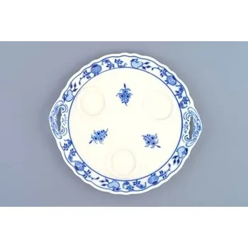 Český porcelán, a.s., Dubí Podnos kulatý pod 3 karafky 20,5 cm, cibulák, Český porcelán