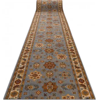 Koberec Makro Abra Běhoun vlněný KESHAN 7683/53544 modrý béžový Šíře: 90 cm