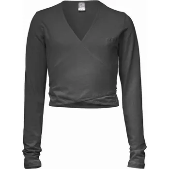 Dívčí oblečení Baletní svetr PAPILLON CROSS-OVER LONG SLEEVES 152/164 Černá