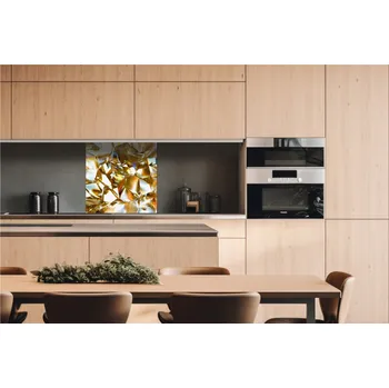 Obklad DIMEX | Dibond za kuchyňskou linku DBW-06060-072 | 60 x 60 cm | Zlatý krystal + Dibond deska za kuchyňskou linku DIMEX v rozměru 60 x 60 cm, motiv Zlatý krystal