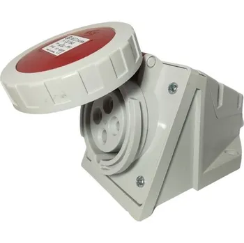 Elektrická zásuvka Průmyslová nástěnná zásuvka IZG 1643 400V, IP67, 16A, 4-pól (SEZ IZG 1643)