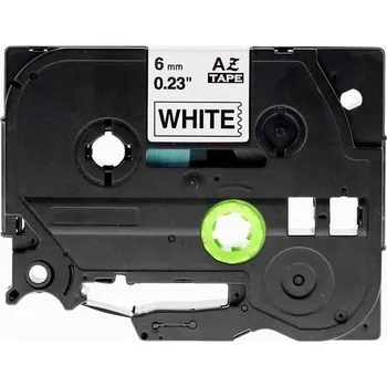 Pásek do tiskárny Kompatibilní páska s Brother TZ-N211 / TZe-N211, 6mm x 8m, černý tisk / bílý podklad, nelaminovaná