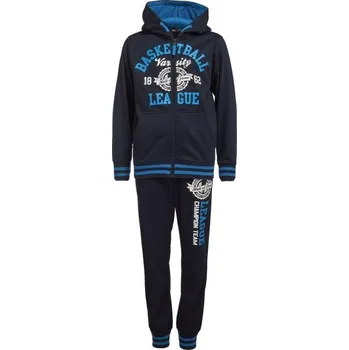 Chlapecké oblečení Chlapecká tepláková souprava Lewro YAMIN 152/158 Černá, Tmavě modrá, Bílá