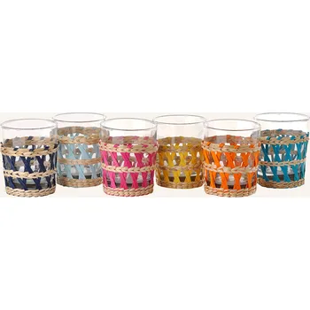 Sklenice Polspotten Sada 6 Sklenic Na Pití Reed, bílá / žlutá / tmavě...