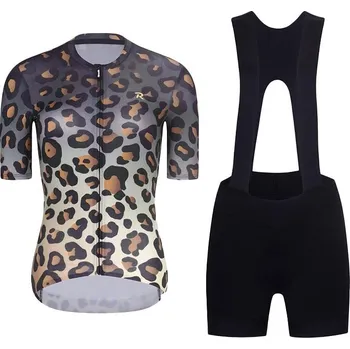 cyklistický dres RIVANELLE Cyklistický krátký dres a krátké kalhoty - WILDCAT - hnědá/černá