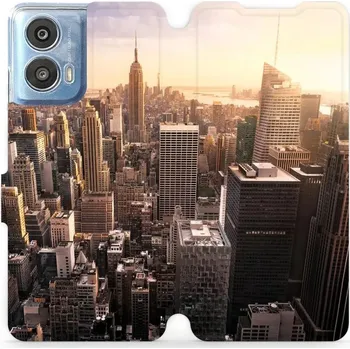 Pouzdro na mobilní telefon Flipové pouzdro Mobiwear - Motorola Moto G24 / Moto G04 - M138P New York (Knížkové flip pouzdro, obal, kryt na mobil Motorola Moto G24 / Moto G04 - M138P New York, materiál Umělá kůže + TPU - ochrana 360°, stojánek, silikonová vanička, magnetické zavírání