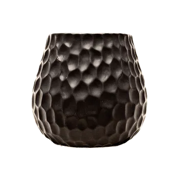 Čajová souprava Černá keramická kalabasa (350 ml) - motiv včelí plástve