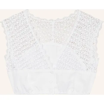 Dámská halenka Waldorff Dámská Dirndl Halenka S Krajkou, bílá, 40