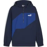 Pánská větrovka Puma POWER WINDBREAKER 1/2 ZIP S Tmavě modrá, Modrá, Bílá