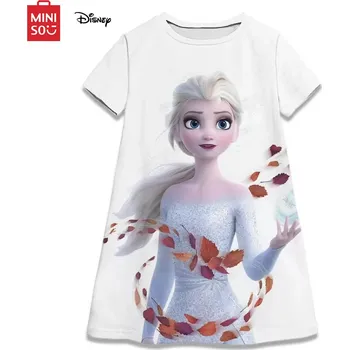 Dívčí tričko Frozen (Ledové království) Dětské šaty s 3D potiskem na motivy oblíbené pohádky " Ledové království" Barva: 48, Velikost: 150