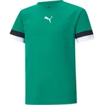 Dětské fotbalové triko Puma TEAMRISE JERSEY TEE 140 Zelená, Bílá, Černá