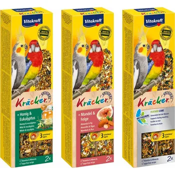 Krmivo pro ptáka Vitakraft Kräcker kombinované balení pro velké papoušky 3 × 2 ks