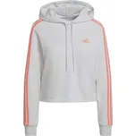 Dámská mikina adidas 3-STRIPES HOODIE L Šedá, Lososová