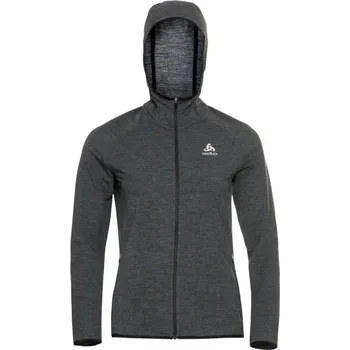 Dámská mikina Dámská běžecká mikina Odlo W RUN EASY 365 MIDLAYER HOODY XS Tmavě šedá, Bílá