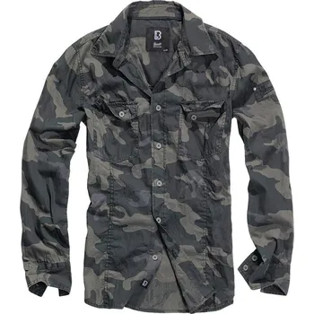 Pánská košile BRANDIT Košile SLIM DARK CAMO L DARK CAMO