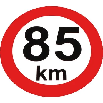 značka 85 km/h samolepka 190 mm