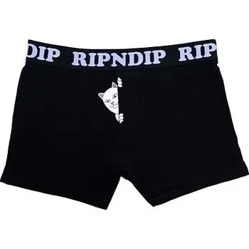 Boxerky Trenýrky RIP N DIP RND4608 Peek A Nermal Boxers Black velikost XL