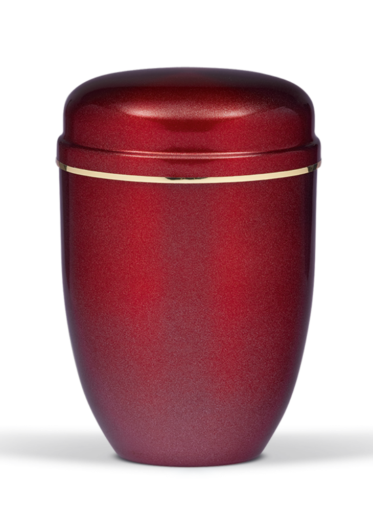 Kovová urna Perleť - Červená