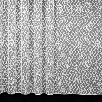 Záclona Žakárová záclona 623, celoplošný vzor vlnek, s olůvkem, bílá, výška 110cm (v metráži)