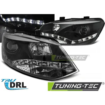 Přední světlomet SVĚTLOMETY TRUE DRL BLACK pro VW POLO 6R 09-03.14