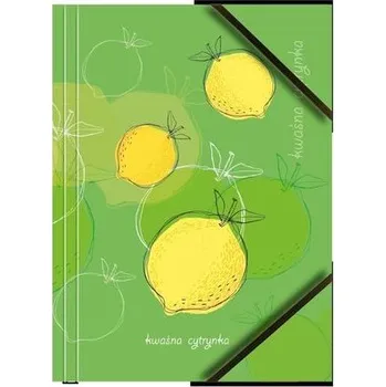 Set školních potřeb Teczka A4 kartonowa z gumką narożną cytryna (6szt)