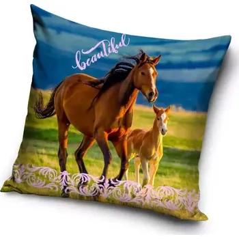 Povlak na dekorativní polštářek Carbotex Povlak na polštář koně Beautiful