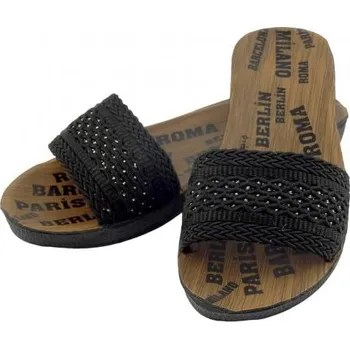 Dámské pantofle InGreen nazouváky KL08 černá, velikost 36