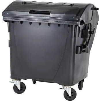 Popelnice Plastový kontejner 1100 l černý V/V