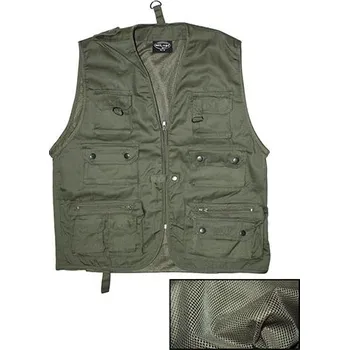 Pánská vesta MIL-TEC Vesta JAGD se síťkou na lov nebo rybaření ZELENÁ ZELENÁ - OLIV 4XL