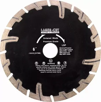 Řezný kotouč LASER-CUT L SP diamantový kotouč na beton, cihly, břidlice, pískovec, mramor, žulu, ohnivzdorný kámen, šamot, pískový vápenec - 150 x 22.2 x 7 mm (L00123)