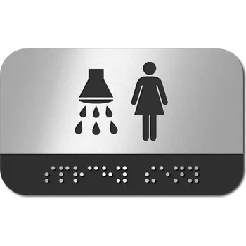 Papír CEDULKA NA DVEŘE PRO NEVIDOMÉ (Braillovo písmo) - SPRCHY ženy - 100x60