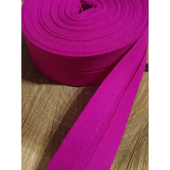 Šikmý proužek bavlněný šíře 30 mm zažehlený fuchsiová tm.