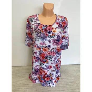 Dámská tunika DAMSKÉ HALENKY, Barva Fialová, Velikost XXXL 54, Materiál 96% Viskoza 4% Lycra