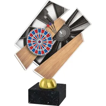 Akrylátová trofej ACZM15, Výška | Barva 19,5 cm, Barva držáku motivu Zlato, Podstavec Černý