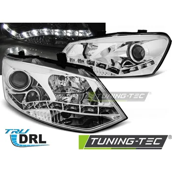 Přední světlomet SVĚTLOMETY TRUE DRL CHROME pro VW POLO 6R 09-03.14