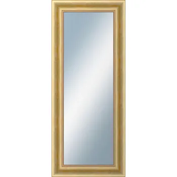 Zrcadlo DANTIK - Zarámované zrcadlo - rozměr s rámem cca 50x120 cm z lišty KŘÍDLO velké zlaté patina (2772)