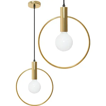 Toolight, Stropní svítidlo závěsné - kruh zlatý APP485-1CP, zlatá, OSW-00909