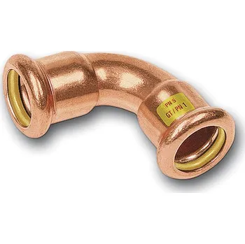 rozdělovač topení Sanha Press Gas 10002A oblouk lisovací Cu plyn 90° 42 mm FF 110002A42