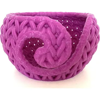 Miska na klubíčko s pleteným designem Fuchsiová