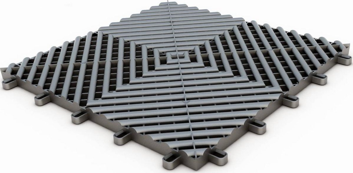 Maxton Design Plastová dlaždice modulární podlahy antracitová Maxton Floor Charcoal V2 MXFL22-TILE-CHARCOAL + Prodloužená lhůta na vrácení zboží do 40 dnů
