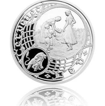 2014 - Stříbrná uncová medaile Staroměstský orloj - Lev