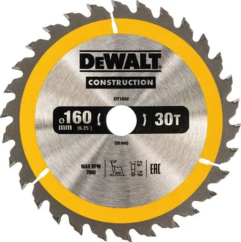 Pilový kotouč DeWALT DT1932 Pilový kotouč 160 x 20 mm, 30 zubů, ATB 10° free_store_pickup