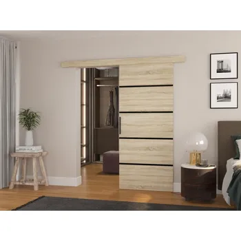 Interiérové dveře Posuvné dveře Muschu - 96 cm s tlumeným dojezdem Barva: dub Sonoma