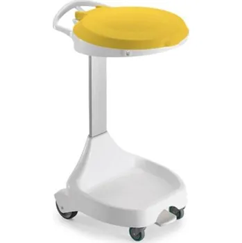 Venkovní odpadkový koš Držák pytle plastový mobil žluté víko